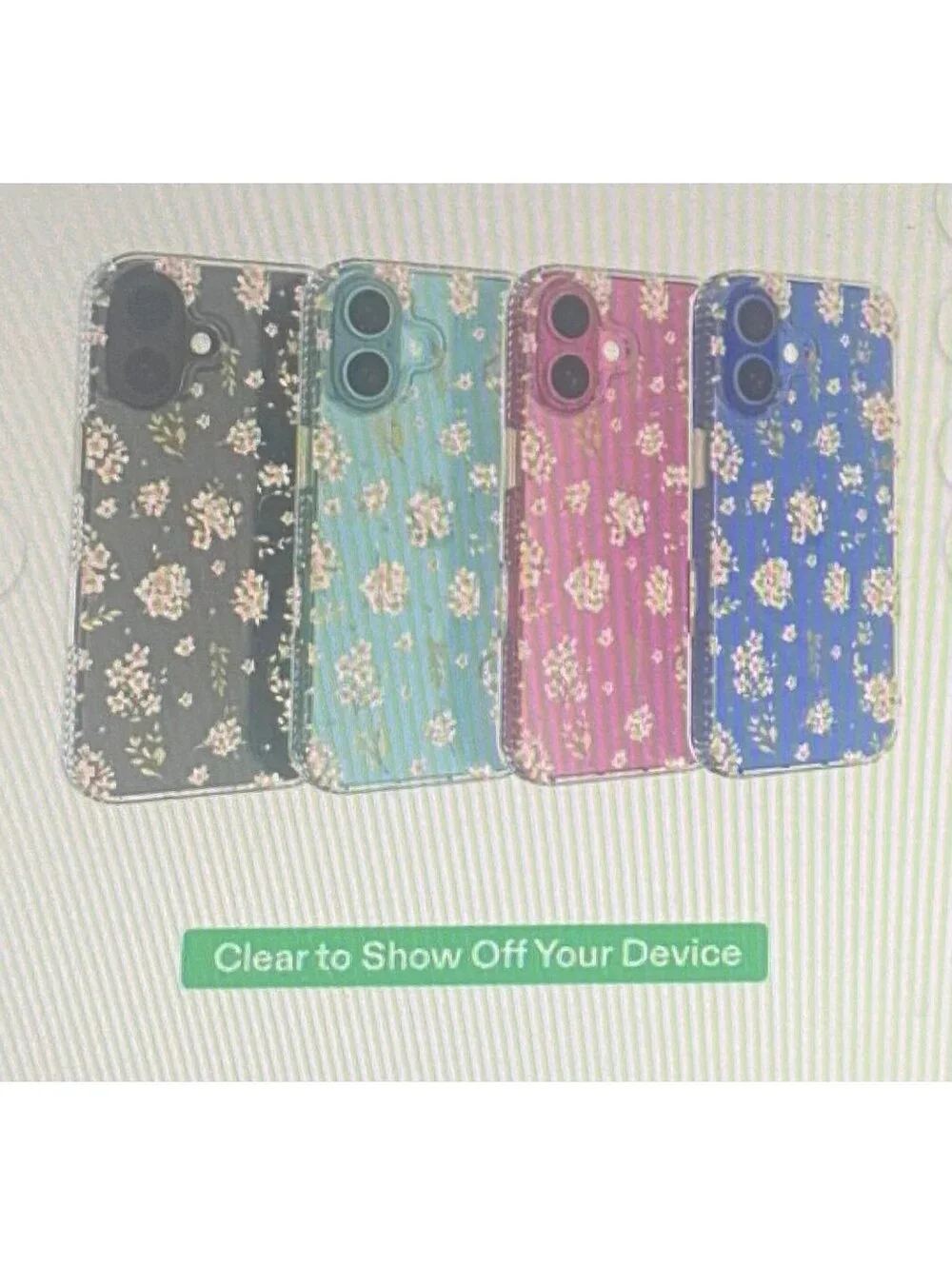 Onn Case for iPhone 16 Pink Floral with Gems